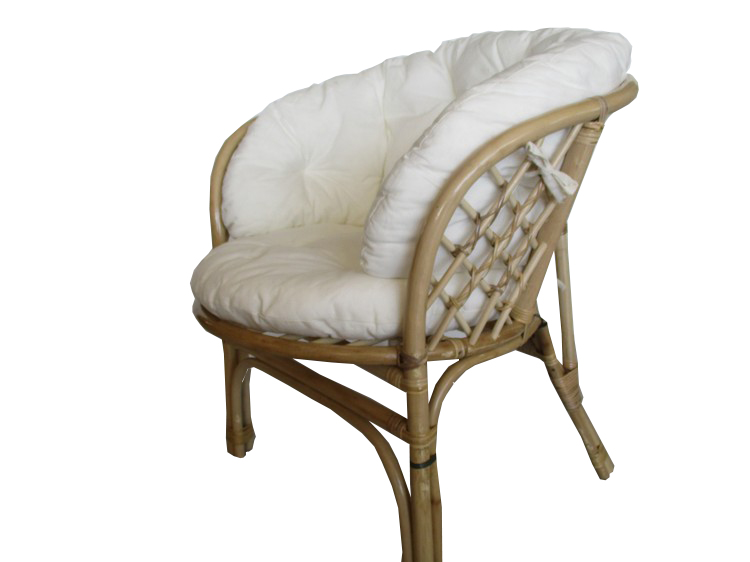 AR/1012 POLTRONA VIMINI RATTAN NATURALE CON CUSCINO